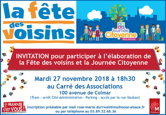 Mulhouse C Est Vous Evenements Invitation A L Elaboration De La Fete Des Voisins La Journee Citoyenne